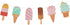 Chloe Elizabeth Ice Cream & Popsicle Paper Party Garland, Streamer Decor for All Events