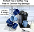 Evelots Countertop Coffee Mug Holder, Chrome Tea Cup Organizer Rack for 8 Large Mugs