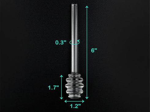 6 Inches 1 Pack, Glass Honey Dipper, Clear Drizzler for Honeypot, Honeycomb Spoon Mixing Stirrer, Honey Server