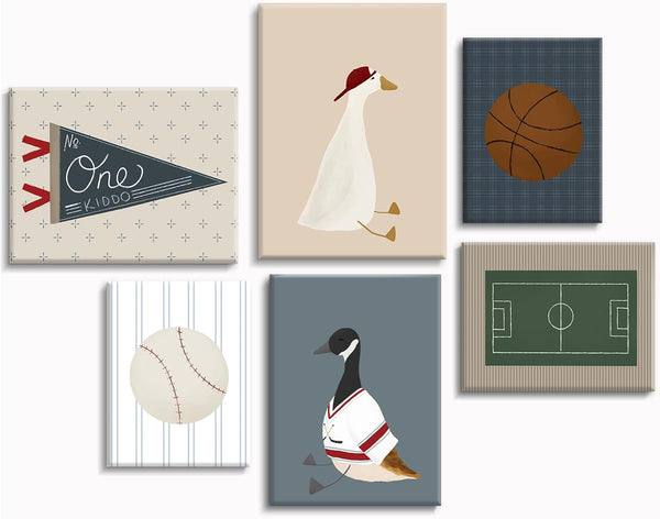 Tocliky Sports Nursery Wall Art Decor Vintage Boys Room Canvas Pictures Baseball Sport