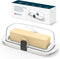 KITCHENDAO One-handed Airtight Butter Dish with Lid for Countertop and Refrigerator Door