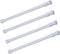 Cupboard Bars Tension Rods, 4 Pack Spring Tension Curtain Rods 11.8-20 Inches Adjustable (White)
