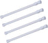 Cupboard Bars Tension Rods, 4 Pack Spring Tension Curtain Rods 11.8-20 Inches Adjustable (White)