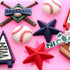 2Pcs/Set Baseball Fondant Mold for Cake Decorating, Silicone Chocolate Candy Sugar Paste Mold