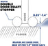 MAXTID Under Door Draft Blocker 36" Door Sealers, Air Block Strip for Bottom of Door, Noise Cancelling Weather Seal