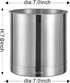 KSENDALO Kitchen Utensil Holder, 7x7inch Large Sturdy Heavy Crock for Kitchen Counter, Silver