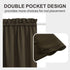 Aquazolax Blackout French Door Curtain, 25x72 Inches, Blackout Drapery for Privacy, 1 Panel, Toffee Brown