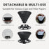 Collapsible Pour Over Coffee Dripper, Silicone Reusable Maker for Camping, Travel, Home & Office, 1-2 Cup