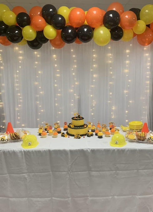 Latex Balloons 60 Pack 12 inches in Black, Yellow, Orange for Birthday, Wedding, Baby Shower, Party Decoration