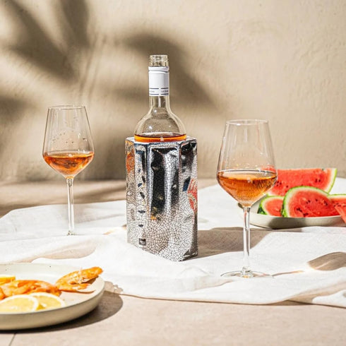 Vacu Vin Silver Rapid Ice Active Cooler Wine Bottle Chilling Sleeve, Standard