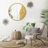 Metal Flower Wall Art Decor, 8.3" Rustic Modern Floral Sculpture for Indoor Kitchen Bedroom Living Room Outdoor