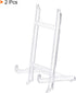 PATIKIL 9" Acrylic Decorative Plate Stand Holder, 2 Pack Easel Frame Holder for Photos and Canvases