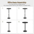 ET30BM YATINEY Round Side Table, Small Drink Table for Small Spaces, Pedestal Style Martini Table, End Table in Living