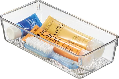 iDesign 49250 Drawer Organizer Tray, BPA-Free Plastic, 12" x 6" x 3", Clear
