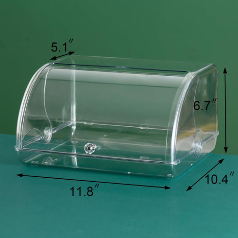 Gagee Countertop,Acrylic Bread Box for Kitchen Bread Storage Container for Homemade Bread,Cookies, Bagels, Muffins