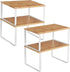 SONGMICS Cabinet Organizer Shelf, Set of 4 Kitchen Counter Shelves, Kitchen Storage,