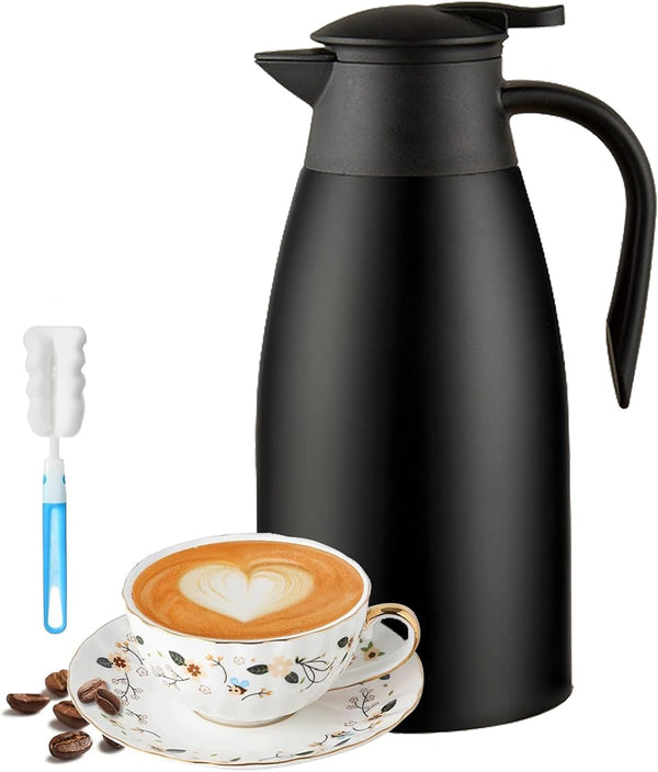 Thermal Coffee Carafe, Insulated Stainless Steel Carafes for Keeping Hot Beverages Hot for 12 Hours, Double Walled