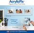 5x7 Acrylic Floating Picture Frame - Table Stand with Chrome Magnetic Front Cover, Made in The USA, Easily Change Photos