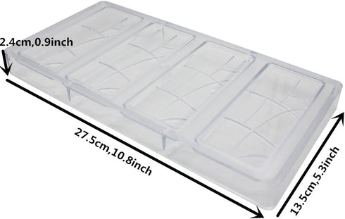 Goldbaking Plain Bar Chocolate Mold | Polycarbonate Candy Bar Mold for Fancy Bars