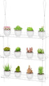 OtNiap 3-Tier 16In, Clear Hanging Window Plant Shelves Height Adjustable Acrylic , Indoor Windows Wall Hanging Plant