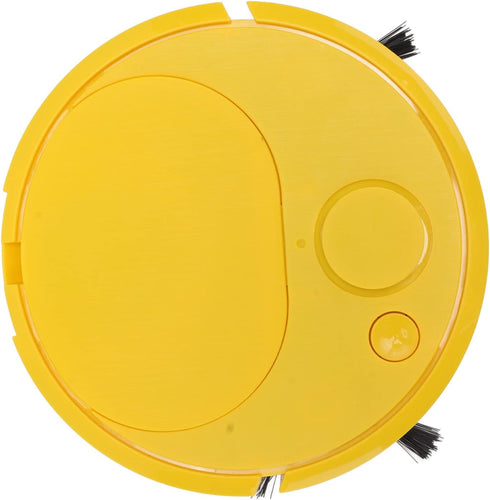 Mini Robot Vacuum Cleaner, Automatic USB Charging Robot for Pet Hair, Hardwood Floors, Tile Floor (Yellow)