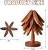 OFCTE Set, 4 1 Wooden Trivets for Hot Dishes, Tree Shape Trivet Walnut Wood + Stand stored Like a Christmas
