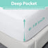 18 Queen Mattress Protector Waterproof- Washable Mattress Cover Queen Size Fitted Bed Pad Noiseless Plastic Protection
