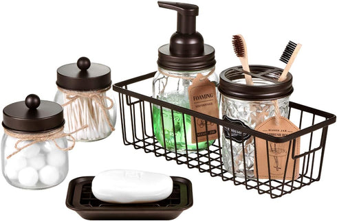 Kitchen and Bathroom Soap Dish Tray - Metal 2-Piece with Drainage Grid and Holder for Kitchen Sink, Rust Resistant