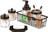 Kitchen and Bathroom Soap Dish Tray - Metal 2-Piece with Drainage Grid and Holder for Kitchen Sink, Rust Resistant