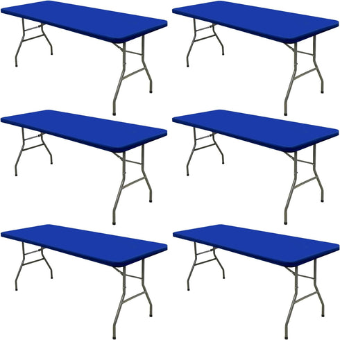 Picnic Table Cover 6 Pack Elastic Fitted Tablecloths for 8 Foot Rectangle