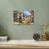 Italian Cityscape Abstract Wall Art, Mediterranean City Italy Street Towns Canvas Painting for Paris Cafe Room