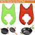 2pcs Silicone Pot Holders, Adjustable Kitchen Spoon Rest for Placing Spoons and Spatulas After Cooking