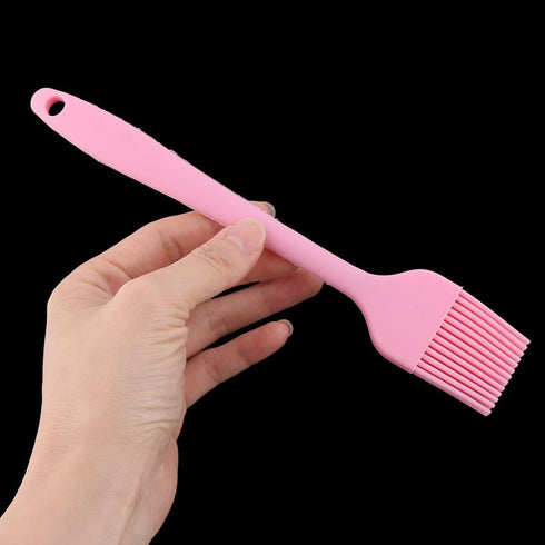 uxcell Silicone Family Bakery Cookie Cake Baking Tool, Cream Butter Pastry Brush, Pink