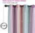 conokata Grommet 2 52W 95L) Star Girl and Kids Curtains for Bedroom Rainbow Ombre Double Layer Cute Shot Nursery