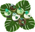 Hopeak Artificial Palm Leaves - 24 Pieces Large Leaves for Hawaiian Luau Party Decorations