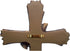 Wall Cross with Praying Hands, God Bless Our Family, Rustic Wood Look, 13 Inches