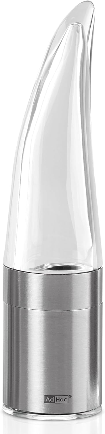 AdHoc Pepe Chili Cutter and Spice Grinder - Stainless Steel & Acrylic Mill for Dried Chili, Manual Mill