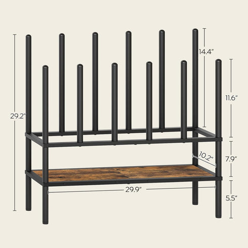Closet, 3 10 SS09BRY1 YATINEY Shoe and Boot Rack Organizer, Tall Boots Rack for Cowboy Shoes Storage, Tier Shoe Racks