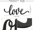 Metal Wall Decor Rustic Letter Signs, Black Wall Art Hanging Word Cutout Decoration for Home (Love Style)