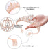 Didder Tiaras for Women, Crystal Rose Gold Birthday Queen Sash, Elegant Princess Crown with Combs for Girls Party