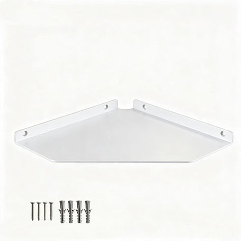 YUjieSTC 10 Inch White Floating Corner Shelf Wall Mounted, Large Triangle Storage Shelf