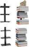 Floating Invisible Bookshelves for Wall, 6 Tier Heavy Duty Metal, 2 Pack