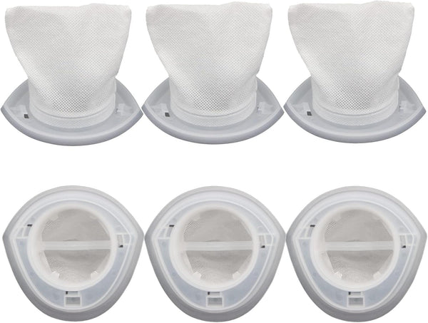 6-Pack EVF100 Filters for Black+Decker HNV220B, HNV215B, HNV115B Series Hand Vacuum Cleaners, Note: Not HNVCF10 Filter