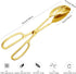 2 Pieces Stainless Steel Buffet Salad Tongs, Food Scissor Tongs for Kitchen Serving and Cooking (Gold)