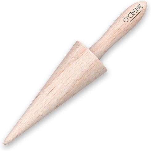 O'Creme Pizzelle Roller/Krumkake Cone/Ice Cream Cone Mold, 9.25 Inches, Strong Beechwood