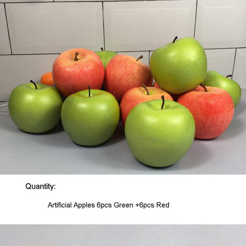 12Pcs (6pcs +6pcs Artificial Fruit Fake Simulation Fruit for Home Kitchen Party Photography Prop Wedding Decoration