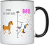 YouNique Designs 40th Birthday Mug, 11 Ounces, Funny Coffee Cup for Women, Unicorn Design