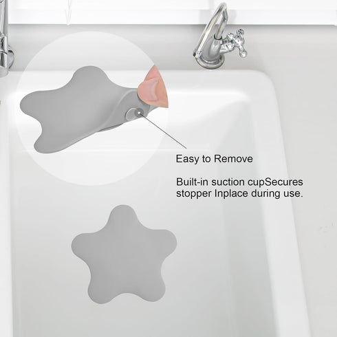 2 Pack Bathtub Stopper Tub Drain Plug Stopper, Adorable Universal Silicone Bath Drain Cover, Kids Tots Babies Gift