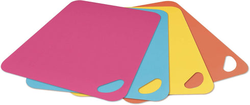 Dexas Heavy Duty Cutting Board Grippmat - Flexible Cutting Boards Set of 4, Non Slip Plastic Board Cutting Mat (11.5 by