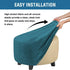 ADPON Velvet Plush Ottoman Cover,Super Stretch Round Ottoman Slipcover Washable Storage Stool Furniture Protector